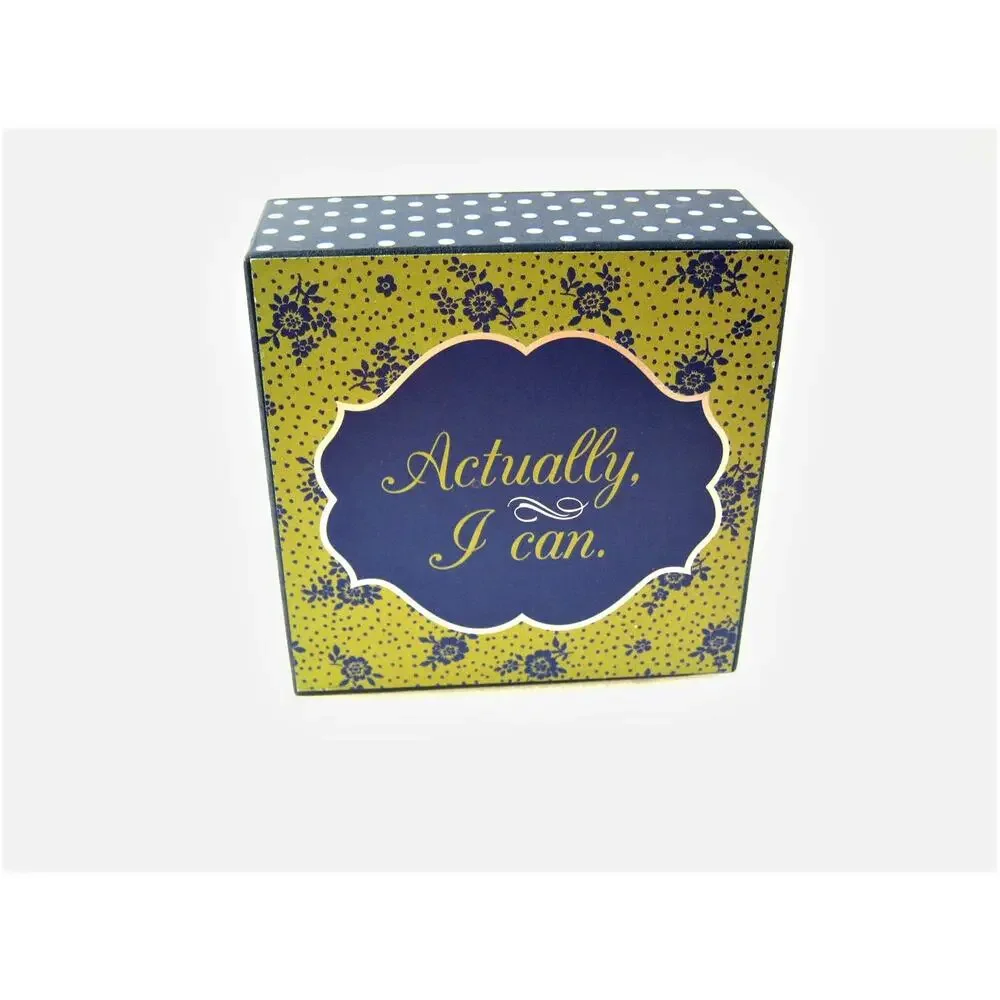Motivational Wood Block Novelty Tabletop Shelf Student Desk Box Sign 5x5 inch